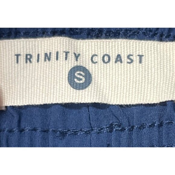 Trinity Coast Mens Small Blue Swim Trunks Elastic Waist Drawstring & Pockets - Picture 6 of 7